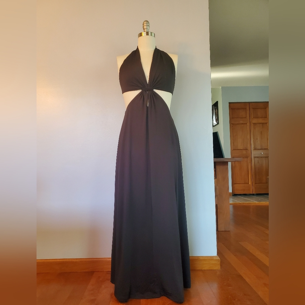Black Dress with Side Cut Outs